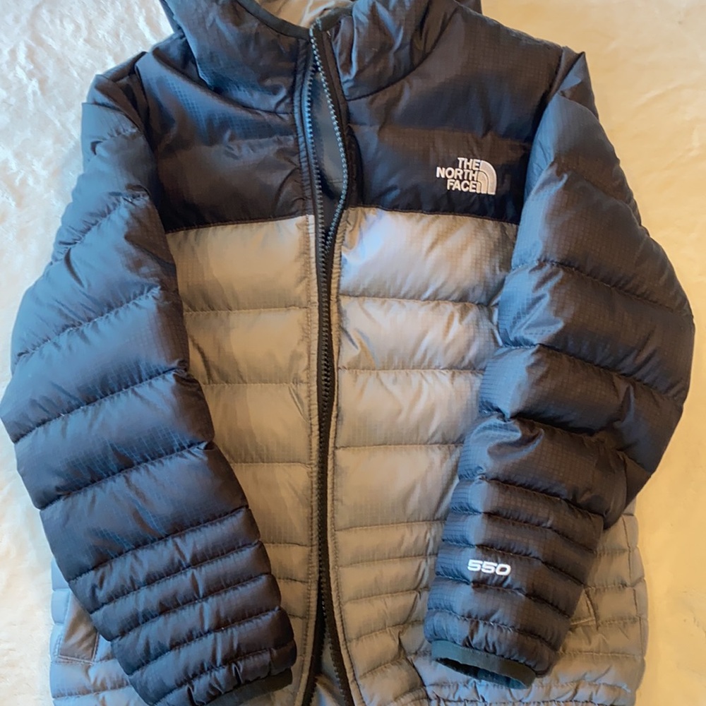 The North Face Boys Reese Jacket Reversible Hooded 550 Down Puffer XS (6)